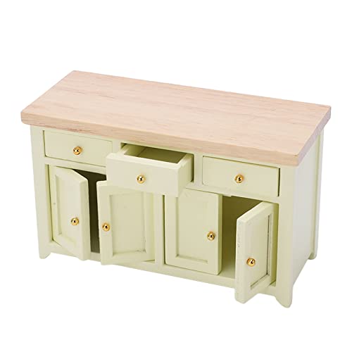 Yinhing Dollhouse -Kabinett, Puppenhaus Mini Möbel Birke Mini Kabinett 1:12 Skala Dollhouse Decoration Accessoires für (Creme Farben) von Yinhing