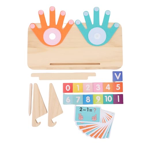 Yinhing Mathematik -Bildungsspielzeug, Fingerzählernennummerverfolgung, Vorschulholzblöcke für Kleinkinder von Yinhing