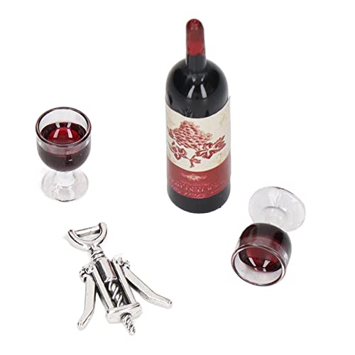 Yinhing Mini -Weinflaschen, Mini -Champagnerflaschen mit Flaschenöffner 1/12 Simulation Doll House Accessoires für Puppenhausdekoration von Yinhing