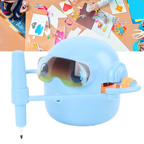 Yinhing Roboter Zeichnen für Kinder, Pädagogische Auto -Zeichnen -Roboter mit 100 Karten und 12 Farbstiften, Interaktiver Bildungsroboter für Mädchen Jungen (Himmelblau) von Yinhing