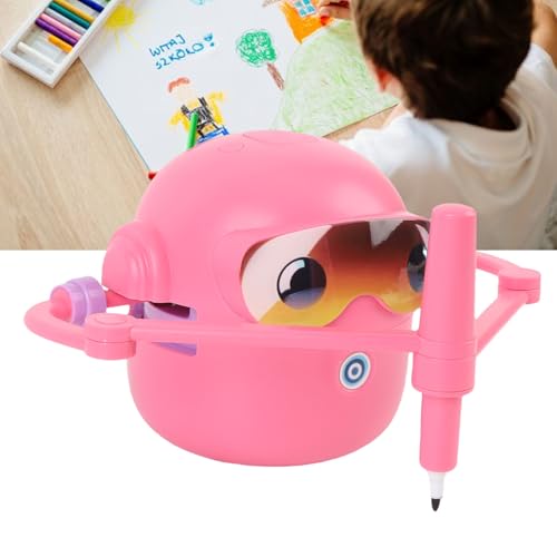 Yinhing Roboter Zeichnen für Kinder, Pädagogische Auto -Zeichnen -Roboter mit 100 Karten und 12 Farbstiften, Interaktiver Bildungsroboter für Mädchen Jungen (Rosenate) von Yinhing