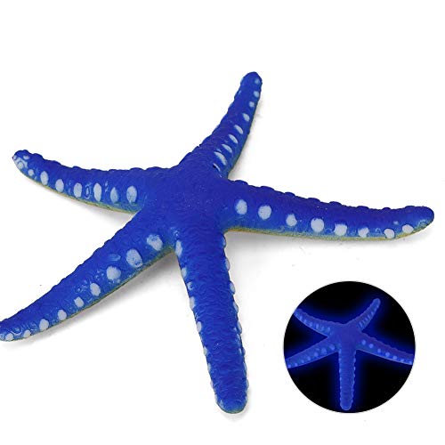 Yinhing Seesterndekor, Aquariumdekor Leuchtende Simulation Künstlicher Seestarfisch -Ornament Seestarfisch Aquarium Dekoration -Ornamente für Fischbox Home Hochzeitstisch Dekor DIY Handwerk (Blue) von Yinhing