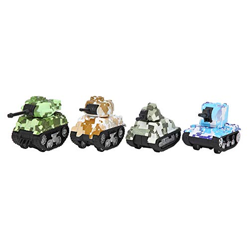 Yinhing Tankspielzeug, Mini -Tankspielzeugauto Hochsimuliert 4 PCs Kämpfen Spielzeug für (Gepanzerter Tarnpanzer) von Yinhing