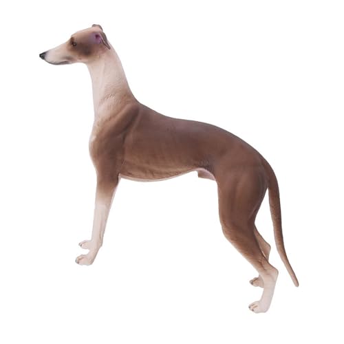 Yinhing Windhund, Kleine Figuren Wohnkultur Ornamente Desktop -Dekoration Simulation Brown Greyhound Model Desk Ornament Spielzeug von Yinhing