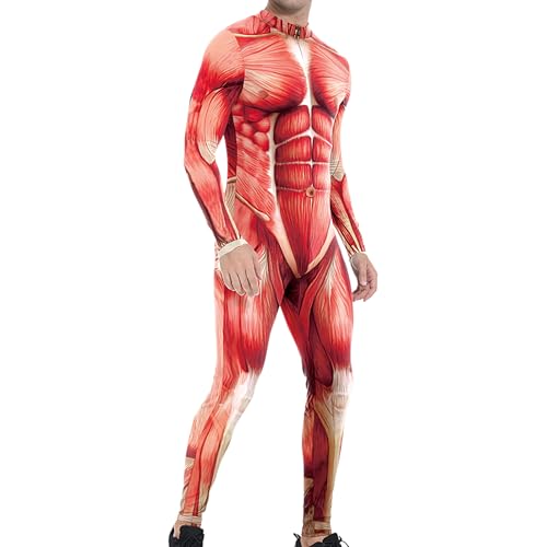 Yiohejy Herren Muskelkörper Halloween Anzug, Muskeldruck Cosplay Ganzkörperanzug Karneval Kostüm Halloween Einteiler, Ganzkörper Catsuit Für Karneval Cosplay Kostüm Rollenspiel Yiohejy Herren Muskelkörper Halloween Anzug, Muskeldruck Cosplay Ganzkörperanzug Karneval Kostüm Halloween Einteiler, Ganzkörper Catsuit Für Karneval Cosplay Kostüm Rollenspiel von Yiohejy