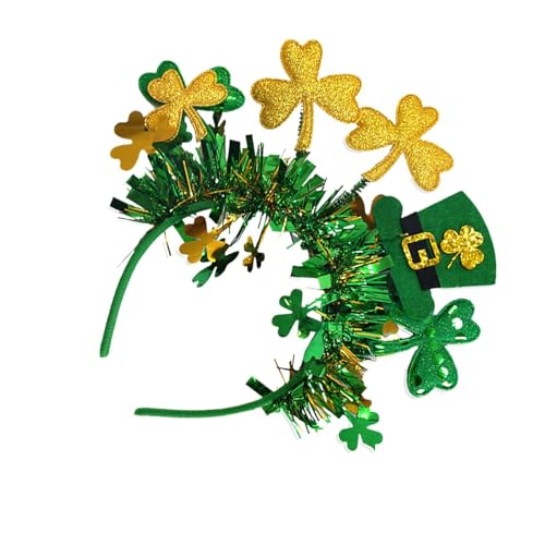 Yiohejy Kleeblatt-Stirnband, Kleeblatt-Stirnband-Boppers - Grüne Kleeblatt-Stirnbänder zum St. Patrick's Day | Irisches Karnevalskostüm-Zubehör mit Melone für Damen und Mädchen Yiohejy Kleeblatt-Stirnband, Kleeblatt-Stirnband-Boppers - Grüne Kleeblatt-Stirnbänder zum St. Patrick's Day | Irisches Karnevalskostüm-Zubehör mit Melone für Damen und Mädchen von Yiohejy