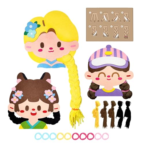 Yiohejy Mädchen Flechten Spielzeug,Flechten Spielzeug,Lehrmaterial Princess Braid Busy Book | Motorik-Flechtspielzeug, handgefertigtes Filz-Sortierspielzeug für Kinder Yiohejy Mädchen Flechten Spielzeug,Flechten Spielzeug,Lehrmaterial Princess Braid Busy Book | Motorik-Flechtspielzeug, handgefertigtes Filz-Sortierspielzeug für Kinder von Yiohejy