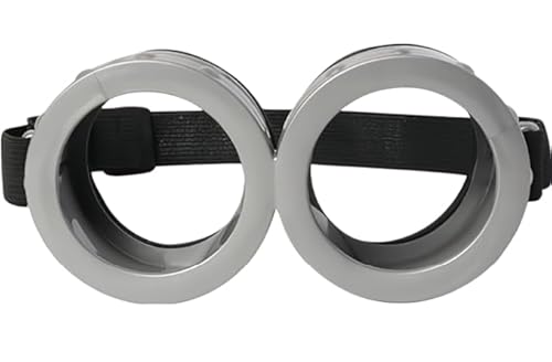 Yiqicomle Kostümbrille, rund, Steampunk-Brille, Brille, Kostümzubehör für Männer und Frauen, Halloween, Fasching, Cosplay, Party von Yiqicomle