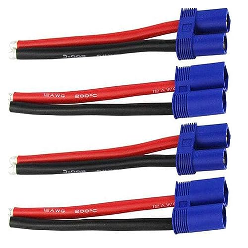Yiqigou 2pairs EC5 Gold-überzogenes Modell Flugzeug Zubehör EC5 Männlich Weiblich Stecker Steckverbinder Adapter mit 12AWG Weiches Silikon Elektrisches Kabel von Yiqigou