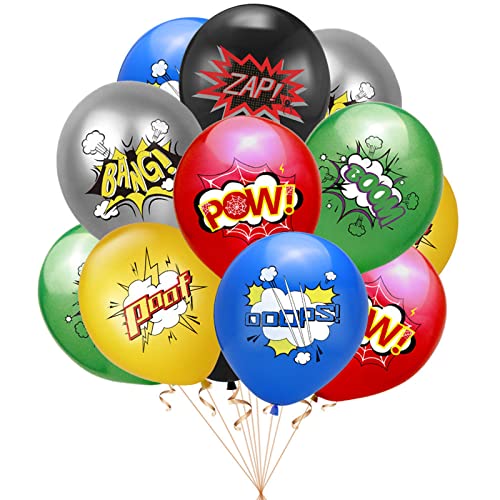 18 Stück Superhelden-Ballons Avenger Thema Geburtstagsballons, geeignet für Superhelden-Themen-Dekorationen für Kinder Jungen Mädchen Geburtstagsparty, Superhelden-Funcy Kleid Home Party Dekorationen von Yiran