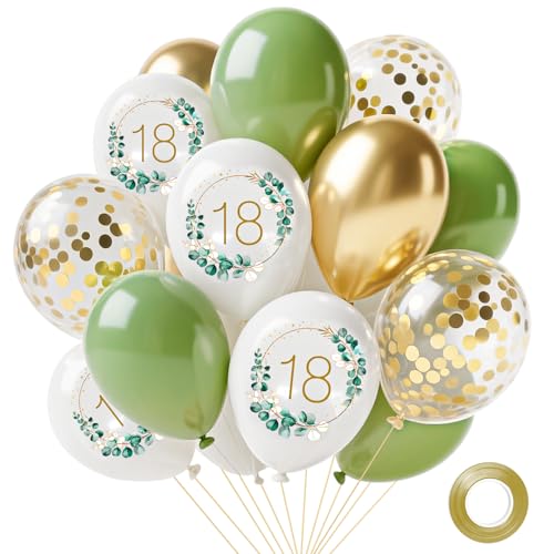 Yiran Luftballons 18 Geburtstag Deko, 14 Stück 12 Zoll Weiß und Grün Party Deko für Junge Mädchen Birthday Hochzeit Erinnerung Kirche Deko Ballons Yiran Luftballons 18 Geburtstag Deko, 14 Stück 12 Zoll Weiß und Grün Party Deko für Junge Mädchen Birthday Hochzeit Erinnerung Kirche Deko Ballons von Yiran