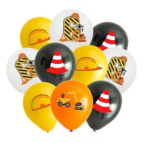 Yiran Luftballons 6 Jahre Geburtstag Deko, Bagger Thema Geburtstag Deko 6 Jahre Junge und Mädchen, Baustellen Deko 6 Geburtstag Luftballons, Construction Vehicles Geburtstags Party Dekorationen Yiran Luftballons 6 Jahre Geburtstag Deko, Bagger Thema Geburtstag Deko 6 Jahre Junge und Mädchen, Baustellen Deko 6 Geburtstag Luftballons, Construction Vehicles Geburtstags Party Dekorationen von Yiran