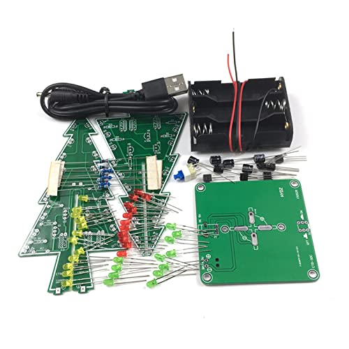 Weihnachtsbaum-DIY-Modell-Bausatz LED-Schaltung, lustiges elektronisches Wissenschafts-Experiment-Kit für Studenten, Jugendliche, Lötübungen, Lernen A von Yirtree