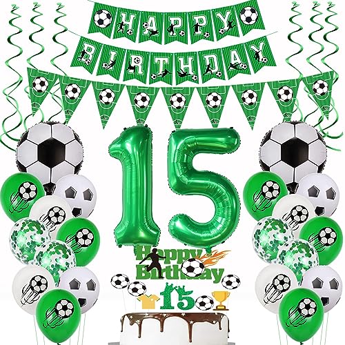 15 Jahr Fußball Geburtstag Deko,Fußball 15 Geburtstag Deko,Fussball Luftballon 15. Geburtstag,15 Ballon Fußball Deko Grün, 15. Fußball Tortendeko,15.Geburtstagsdeko Fußball Torten Topper 15 Jahr Fußball Geburtstag Deko,Fußball 15 Geburtstag Deko,Fussball Luftballon 15. Geburtstag,15 Ballon Fußball Deko Grün, 15. Fußball Tortendeko,15.Geburtstagsdeko Fußball Torten Topper von Yishamei