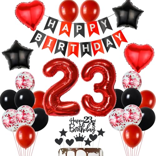 23 Geburtstag Deko Schwarzes Rot, Tortendeko 23. Geburtstag Dekoration Frau, Luftballon 23 Rot Schwarz Mann, Geburtstagsdeko 23 Jahr Frau, Tortendeko 23 Jahre 23 Geburtstag Deko Schwarzes Rot, Tortendeko 23. Geburtstag Dekoration Frau, Luftballon 23 Rot Schwarz Mann, Geburtstagsdeko 23 Jahr Frau, Tortendeko 23 Jahre von Yishamei