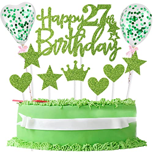 27. Tortendeko Geburtstag Frau, 27 Jahre Mann Frau Kuchendeko 27. Geburtstagstorte Topper 27. Geburtstag Obst Grün Tortendeko 27 Cupcake Topper 27. Geburtstag Kuchen Deko 27 Kuchenaufsatz 27. Tortendeko Geburtstag Frau, 27 Jahre Mann Frau Kuchendeko 27. Geburtstagstorte Topper 27. Geburtstag Obst Grün Tortendeko 27 Cupcake Topper 27. Geburtstag Kuchen Deko 27 Kuchenaufsatz von Yishamei
