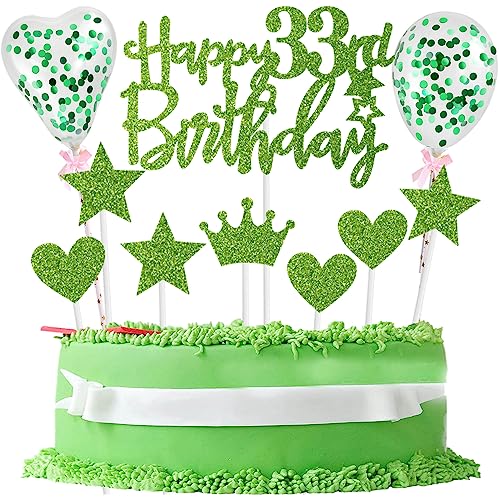 33. Tortendeko Geburtstag Frau, 33 Jahre Mann Frau Kuchendeko 33. Geburtstagstorte Topper 33. Geburtstag Obst Grün Tortendeko 33 Cupcake Topper 33. Geburtstag Kuchen Deko 33 Kuchenaufsatz 33. Tortendeko Geburtstag Frau, 33 Jahre Mann Frau Kuchendeko 33. Geburtstagstorte Topper 33. Geburtstag Obst Grün Tortendeko 33 Cupcake Topper 33. Geburtstag Kuchen Deko 33 Kuchenaufsatz von Yishamei