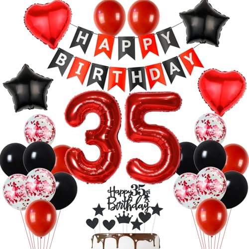 35 Geburtstag Deko Schwarzes Rot, Tortendeko 35. Geburtstag Dekoration Frau, Luftballon 35 Geburtstag Rot Schwarz Mann, Geburtstagsdeko 35 Jahr Frau, Tortendeko Geburtstag 35 Jahre 35 Geburtstag Deko Schwarzes Rot, Tortendeko 35. Geburtstag Dekoration Frau, Luftballon 35 Geburtstag Rot Schwarz Mann, Geburtstagsdeko 35 Jahr Frau, Tortendeko Geburtstag 35 Jahre von Yishamei