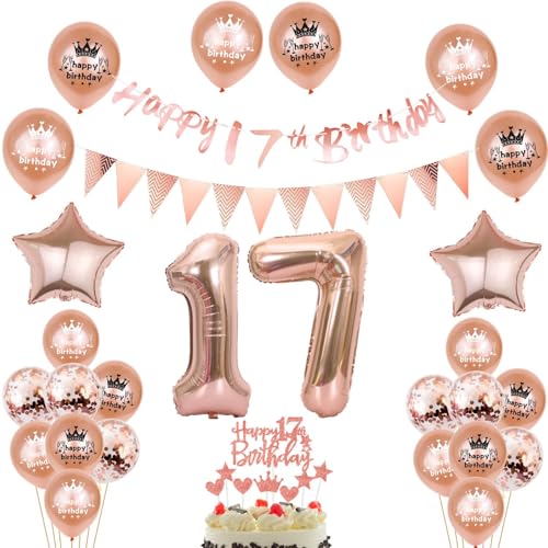 Deko 17. Geburtstag Mädchen, Tortendeko 17 Geburtstag Mädchen Deko ,Geschenk für 17. Rosegold ,luftballon 17, Geburtstagsdeko 17 jahre Ballon Deko 17. Geburtstag Mädchen, Tortendeko 17 Geburtstag Mädchen Deko ,Geschenk für 17. Rosegold ,luftballon 17, Geburtstagsdeko 17 jahre Ballon von Yishamei