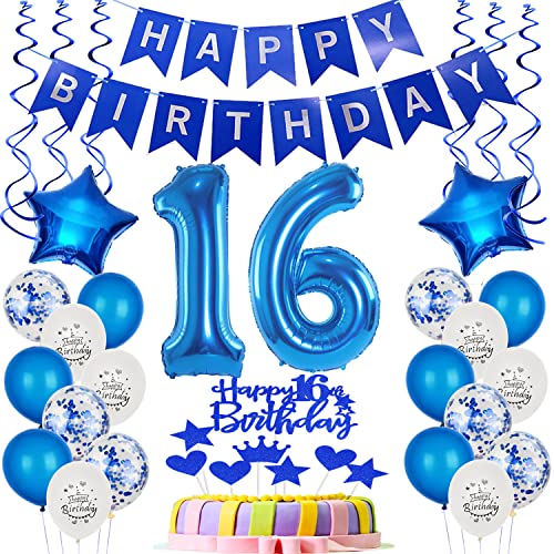 Folienballon 16. Geburtstag Dekoration Blau Tortendeko Geburtstag 16 Jahre Junge Luftballons 16 Geburtstag Junge Tortendeko 16. Geburtstag Junge,Geburtstagsdeko 16 Jahre Junge Happy Birthday 16 Folienballon 16. Geburtstag Dekoration Blau Tortendeko Geburtstag 16 Jahre Junge Luftballons 16 Geburtstag Junge Tortendeko 16. Geburtstag Junge,Geburtstagsdeko 16 Jahre Junge Happy Birthday 16 von Yishamei