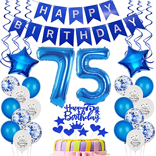 Folienballon 75. Geburtstag Dekoration Blau Tortendeko Geburtstag 75 Jahre Mann Luftballons 75 Mann Tortendeko 75. Männer ,Geburtstagsdeko 75 Jahre Happy Birthday 75 deko Folienballon 75. Geburtstag Dekoration Blau Tortendeko Geburtstag 75 Jahre Mann Luftballons 75 Mann Tortendeko 75. Männer ,Geburtstagsdeko 75 Jahre Happy Birthday 75 deko von Yishamei