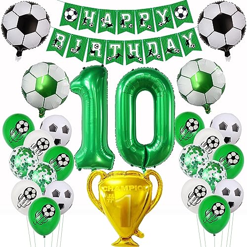 Fußball 10 Geburtstag Deko Fussball Luftballon 10. Geburtstag Grün 10 Ballon Fußball Deko 10.Geburtstagsdeko Fußball Geburtstagsdeko Jungen 10 Jahr Fußball Geburtstagsdeko 10 Jahre Fußball Deko von Yishamei