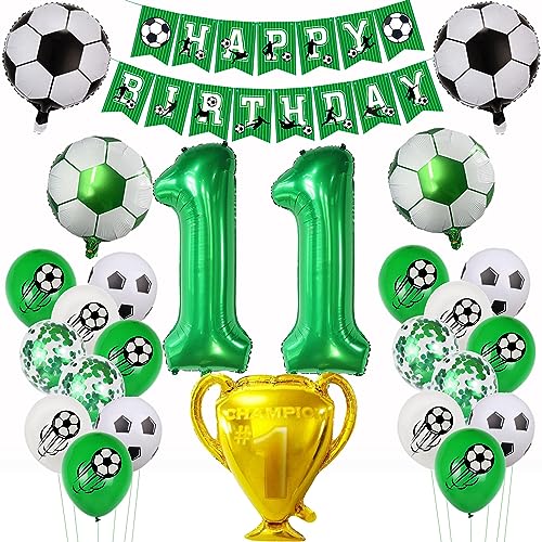 Fußball 11 Geburtstag Deko Fussball Luftballon 11. Geburtstag Grün 11 Ballon Fußball Deko 11.Geburtstagsdeko Fußball Geburtstagsdeko Jungen 11 Jahr Fußball Geburtstagsdeko 11 Jahre Fußball Deko von Yishamei