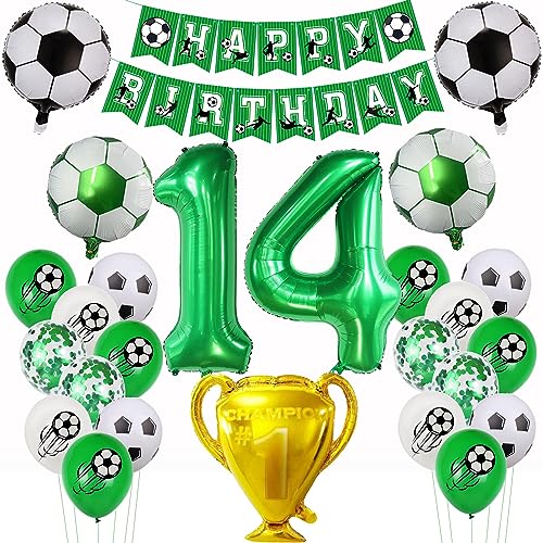 Fußball 14 Geburtstag Deko Fussball Luftballon 14. Geburtstag Grün 14 Ballon Fußball Deko 14.Geburtstagsdeko Fußball Geburtstagsdeko Jungen 14 Jahr Fußball Geburtstagsdeko 14 Jahre Fußball Deko von Yishamei