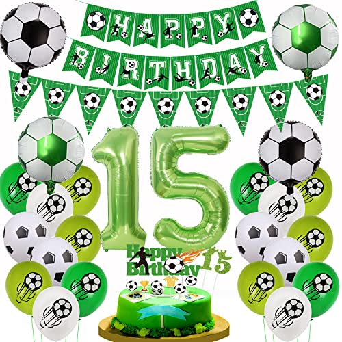 Fußball 15. Geburtstag Luftballon, Fußball 15 Geburtstag Deko, Grün Fußball 15.Geburtstagsdeko Jungen, 15 Fußball Deko mit Tortendeko Fussball, Luftballon 15 Jahre Junge Fußball Kuchendeko Fußball 15. Geburtstag Luftballon, Fußball 15 Geburtstag Deko, Grün Fußball 15.Geburtstagsdeko Jungen, 15 Fußball Deko mit Tortendeko Fussball, Luftballon 15 Jahre Junge Fußball Kuchendeko von Yishamei