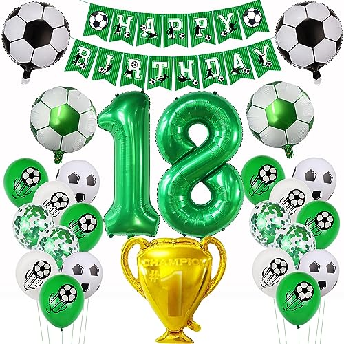 Fußball 18 Geburtstag Deko Fussball Luftballon 18. Geburtstag Grün 18 Ballon Fußball Deko 18.Geburtstagsdeko Fußball Geburtstagsdeko Jungen 18 Jahr Fußball Geburtstagsdeko 18 Jahre Fußball Deko von Yishamei