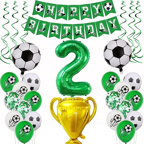 Fußball 2 Geburtstag Deko Fussball Luftballon 2. Geburtstag Grün Fußball Luftballon 2 Geburtstag Deko Grün 2 Ballon Fußball Deko Jungen Fussball Helium Ballon 2 Geburtstag für Fußball Party von Yishamei