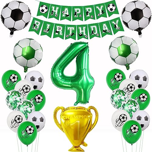 Fußball 4 Geburtstag Deko Fussball Luftballon 4. Geburtstag Grün 4 Ballon Fußball Deko 4.Geburtstagsdeko Fußball Geburtstagsdeko Jungen 4 Jahr Fußball Geburtstagsdeko 4 Jahre Fußball Deko von Yishamei