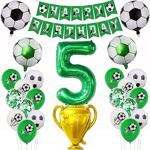 Fußball 5 Geburtstag Deko Fussball Luftballon 5. Geburtstag Grün 5 Ballon Fußball Deko 5.Geburtstagsdeko Fußball Geburtstagsdeko Jungen 5 Jahr Fußball Geburtstagsdeko 5 Jahre Fußball Deko von Yishamei