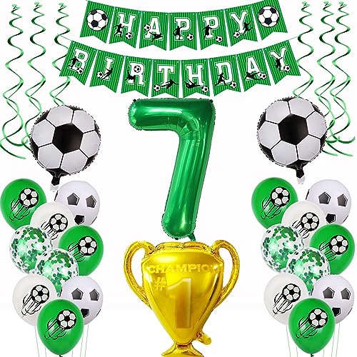 Fußball 7 Geburtstag Deko Fussball Luftballon 7. Geburtstag Grün Fußball Luftballon 7 Geburtstag Deko Grün 7 Ballon Fußball Deko Jungen Fussball Helium Ballon 7 Geburtstag für Fußball Party von Yishamei