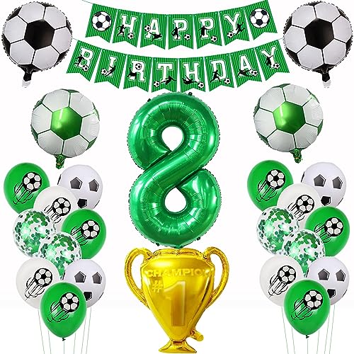 Fußball 8 Geburtstag Deko Fussball Luftballon 8. Geburtstag Grün 8 Ballon Fußball Deko 8.Geburtstagsdeko Fußball Geburtstagsdeko Jungen 8 Jahr Fußball Geburtstagsdeko 8 Jahre Fußball Deko von Yishamei