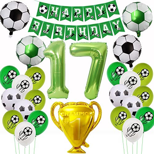 Fussball Deko Geburtstag 17 Jahre, Fußball Luftballon 17 Jahre,Fussball Luftballon 17. Geburtstag Grün,Luftballon 17 Jahre Junge Fußball, 17 Ballon Fußball Deko, 17.Geburtstagsdeko Fußball Fussball Deko Geburtstag 17 Jahre, Fußball Luftballon 17 Jahre,Fussball Luftballon 17. Geburtstag Grün,Luftballon 17 Jahre Junge Fußball, 17 Ballon Fußball Deko, 17.Geburtstagsdeko Fußball von Yishamei