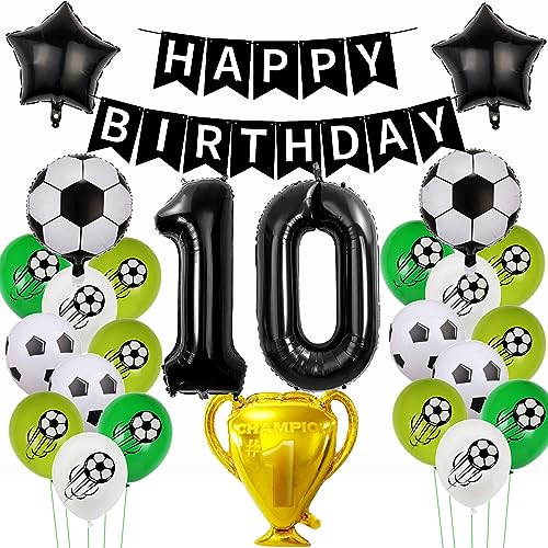 Fußball Luftballon 10. Geburtstag, Fußball 10 Geburtstag Deko, Fußball Deko Jungen 10 Jahre,Thema Party 10 Jahr, 10 Ballon, Geburtstagsdeko Jungen 10 Jahr Fußball Luftballon 10. Geburtstag, Fußball 10 Geburtstag Deko, Fußball Deko Jungen 10 Jahre,Thema Party 10 Jahr, 10 Ballon, Geburtstagsdeko Jungen 10 Jahr von Yishamei