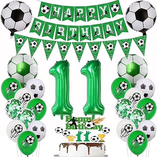 Fußball Luftballon 11. Geburtstag Fußball 11 Jahre Geburtstag Grün Luftballon 11 Ballon Fußball Deko 11 Fußball Geburtstagsdeko 11 Jahre Tortendeko Fussball 11 Geburtstagsdeko Jungen von Yishamei