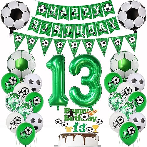 Fußball Luftballon 13. Geburtstag Fußball 13 Jahre Geburtstag Grün Luftballon 13 Ballon Fußball Deko 13 Fußball Geburtstagsdeko 13 Jahre Tortendeko Fussball 13 Geburtstagsdeko Jungen von Yishamei
