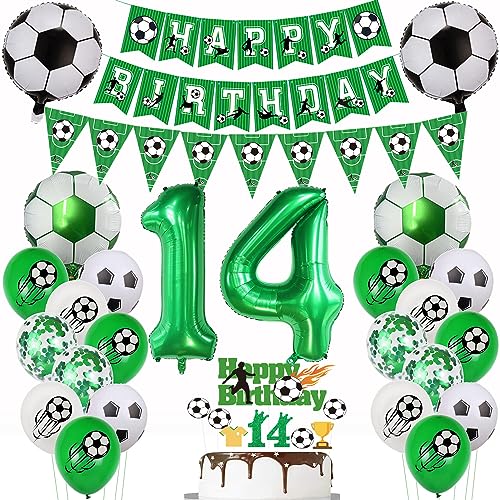 Fußball Luftballon 14. Geburtstag Fußball 14 Jahre Geburtstag Grün Luftballon 14 Ballon Fußball Deko 14 Fußball Geburtstagsdeko 14 Jahre Tortendeko Fussball 14 Geburtstagsdeko Jungen von Yishamei