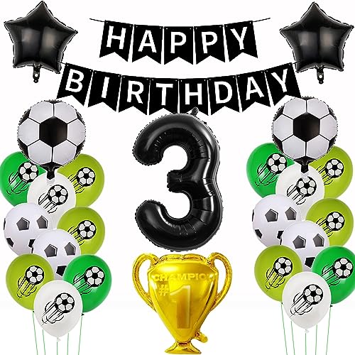 Fußball Luftballon 3. Geburtstag, Fußball 3 Geburtstag Deko, Fußball Deko Jungen 3 Jahre,Fussball Thema Party 3 Jahr, 3 Ballon, Geburtstagsdeko Jungen 3 Jahr Fußball Luftballon 3. Geburtstag, Fußball 3 Geburtstag Deko, Fußball Deko Jungen 3 Jahre,Fussball Thema Party 3 Jahr, 3 Ballon, Geburtstagsdeko Jungen 3 Jahr von Yishamei