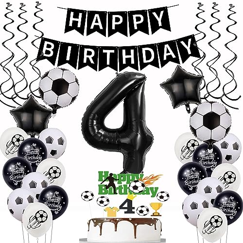 Fußball Luftballon 4 Geburtstag Deko Fussball Luftballon 4. Geburtstag 4 Ballon Fußball Deko Fußball 4 Jahre Junge Geburtstagsdeko 4.Geburtstagsdeko Jungen von Yishamei