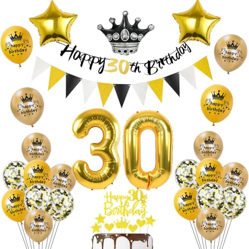Gold Luftballon 30. Geburtstag Mann Frauen Dekoration,Gold Tortendeko 30,Gold Schwarz Party Deko 30. Geburtstag Frauen,Geburtstagsdeko 30 Jahre Mann ballons Gold Luftballon 30. Geburtstag Mann Frauen Dekoration,Gold Tortendeko 30,Gold Schwarz Party Deko 30. Geburtstag Frauen,Geburtstagsdeko 30 Jahre Mann ballons von Yishamei