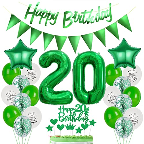 Grün 20. Geburtstag Dekoration, Luftballon 20. Geburtstag Deko, Grün Tortendeko Geburtstag 20 Jahre Frau, Deko 20. Geburtstag Mann Frau, Grün Deko 20. Geburtstag Ballons Grün 20. Geburtstag Dekoration, Luftballon 20. Geburtstag Deko, Grün Tortendeko Geburtstag 20 Jahre Frau, Deko 20. Geburtstag Mann Frau, Grün Deko 20. Geburtstag Ballons von Yishamei
