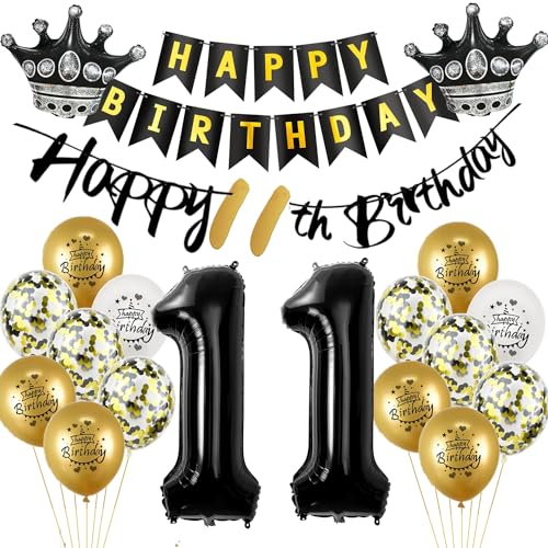 Luftballon 11.Geburtstag deko Junge mädchen gold Schwarz Folienballon 11 jahre Geburtstag dekoration Schwarz Happy 11th Birthday Girlande Geburtstagsdeko 11 deko geburtstag 11 jahre Junge mädchen Luftballon 11.Geburtstag deko Junge mädchen gold Schwarz Folienballon 11 jahre Geburtstag dekoration Schwarz Happy 11th Birthday Girlande Geburtstagsdeko 11 deko geburtstag 11 jahre Junge mädchen von Yishamei