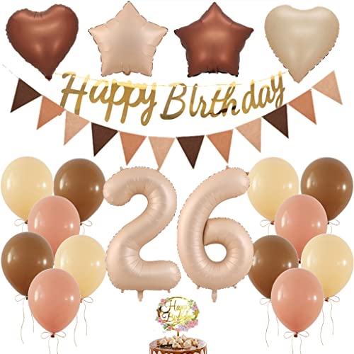 Luftballon 26. Geburtstagsdeko - Retro Ballon Deko für Frau und Mann - Party Dekorationen mit Zahl 26 Luftballon 26. Geburtstagsdeko - Retro Ballon Deko für Frau und Mann - Party Dekorationen mit Zahl 26 von Yishamei