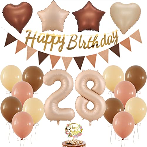 Luftballon 28. Geburtstagsdeko - Retro Ballon Deko für Frau und Mann - Party Dekorationen Mit Zahl 28 Luftballon 28. Geburtstagsdeko - Retro Ballon Deko für Frau und Mann - Party Dekorationen Mit Zahl 28 von Yishamei