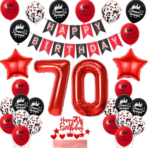 Luftballon 70. Geburtstag Frauen Dekoration,Schwarz Rot Tortendeko Geburtstag 70 Jahre Frau,Party Deko 70 Frauen,Tortendeko 70. Frauen,Geburtstagsdeko 70 Jahre Frau ballon Luftballon 70. Geburtstag Frauen Dekoration,Schwarz Rot Tortendeko Geburtstag 70 Jahre Frau,Party Deko 70 Frauen,Tortendeko 70. Frauen,Geburtstagsdeko 70 Jahre Frau ballon von Yishamei