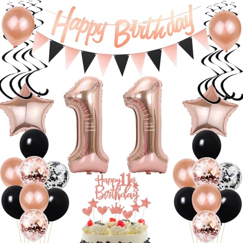Luftballons 11. Geburtstag Mädchen Deko Schwarz Rosegold Tortentopper 11. Geburtstag Tortendeko 11 Deko ,geburtstagsdeko 11 Jahre Luftballon girlande 11 Mädchen dekoration Luftballons 11. Geburtstag Mädchen Deko Schwarz Rosegold Tortentopper 11. Geburtstag Tortendeko 11 Deko ,geburtstagsdeko 11 Jahre Luftballon girlande 11 Mädchen dekoration von Yishamei