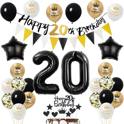 Luftballons 20 Geburtstag Deko Mann Frauen, Banner 20 Geburtstag Girlande Deko 20. Geburtstag Frau Tortendeko 20. Geburtstag Mann Schwarz Gold Geburtstagsdeko 20 jahre Mann Frau Ballons Luftballons 20 Geburtstag Deko Mann Frauen, Banner 20 Geburtstag Girlande Deko 20. Geburtstag Frau Tortendeko 20. Geburtstag Mann Schwarz Gold Geburtstagsdeko 20 jahre Mann Frau Ballons von Yishamei